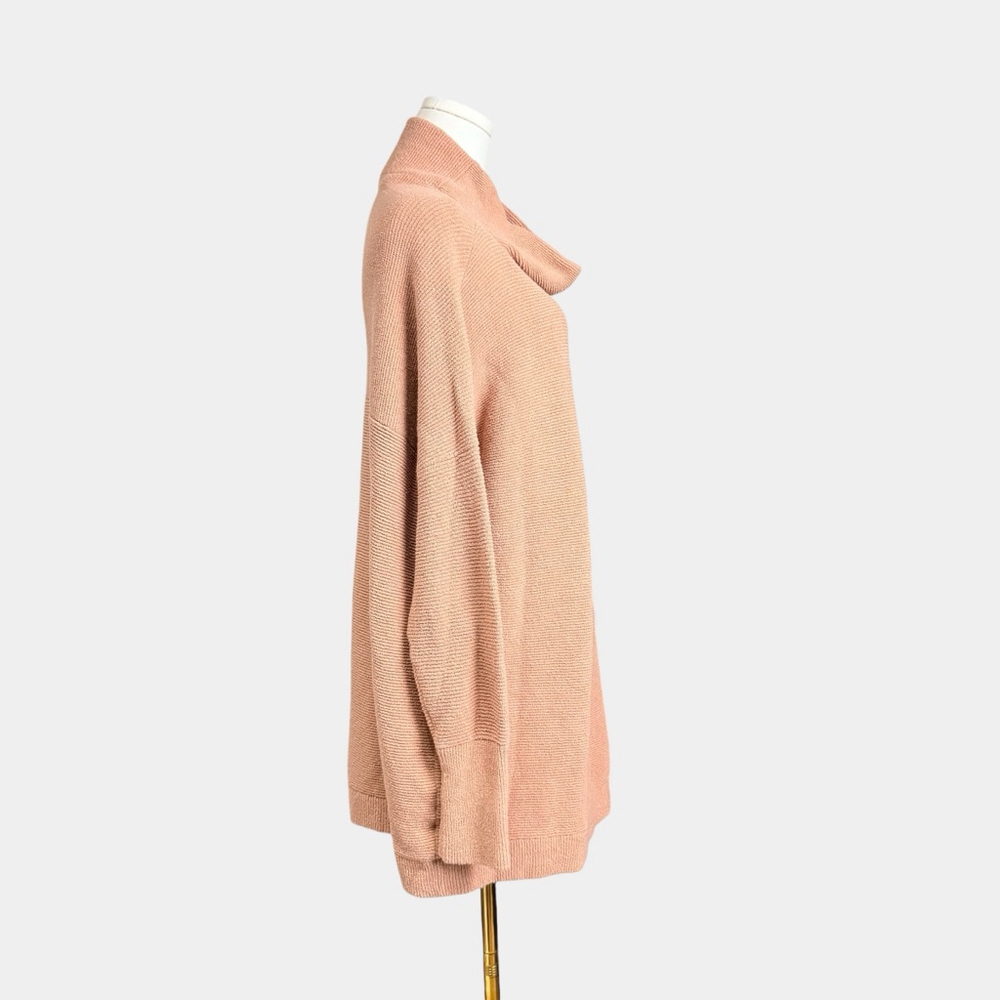 FREE PEOPLE Ottoman Tunic Cafe Cream Tunic Sweater, Effortless Pullover, Sz M - Picture 4 of 16